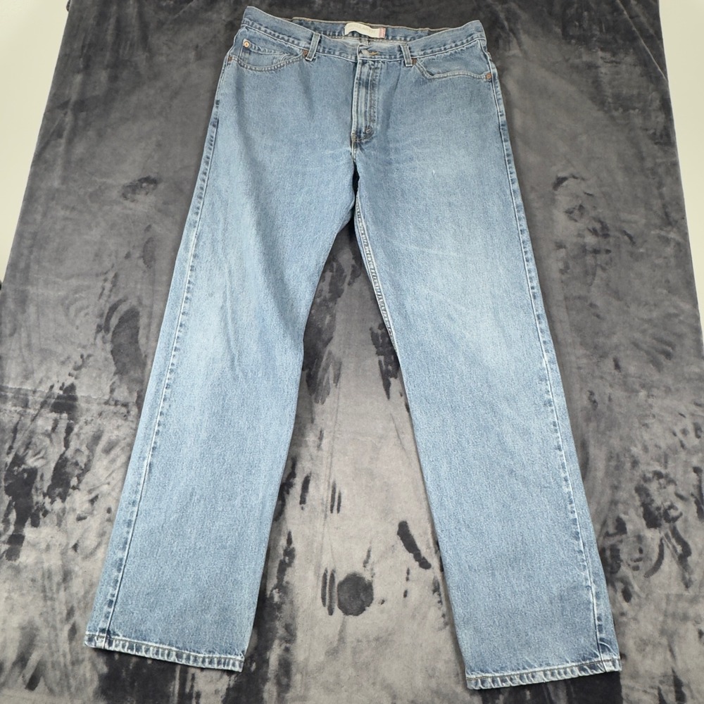 Levi's Y2K 505 Regular Fit Jeans Mens W40 L36 Light Blue Denim Straight Leg